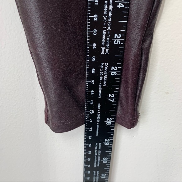 Spanx Faux Leather Leggings in Color Wine Size Medium - Picture 15 of 16